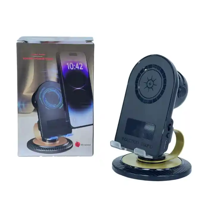 H58 Sensor Speaker Phone Holder Multi-function Wireless Phone Holder for iPhone Android, Induction Activation